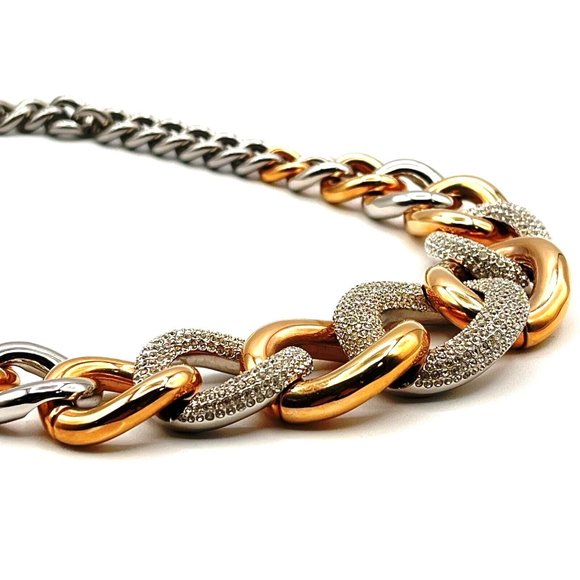 Swarovski Silver and Rose Gold Chain Necklace - Picture 5 of 14